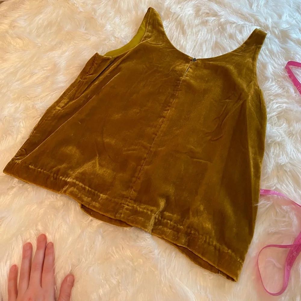 J.Crew NWT mustard yellow velvet boho top size medium